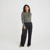 SATIN TAILORED TROUSERS - BLACK