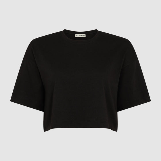 THE CROPPED BOXY TEE - BLACK