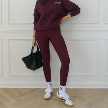  THE ULTIMATE RIBBED LEGGINGS - BORDEAUX