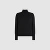 ROLL NECK KNIT JUMPER - BLACK SHIMMER