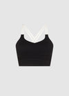 ACTIVE SPORTS BRA - BLACK / WHITE