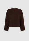 KNITTED ROUND NECK JUMPER - BROWN