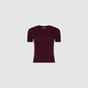 SCULPT RIB T-SHIRT - BORDEAUX