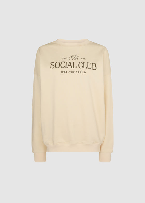 THE SOCIAL CLUB CREWNECK JUMPER - CREAM