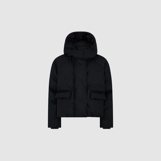 THE SHORT PUFFER COAT - BLACK