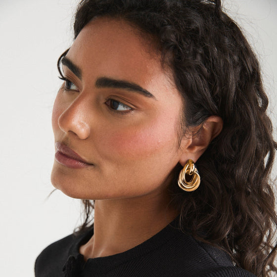 STATEMENT KNOT EARRINGS - GOLD PLATED