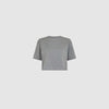 THE CROPPED BOXY TEE - GREY