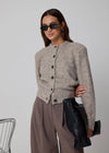 BOUCLÉ CARDIGAN - MINK