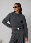 BOUCLÉ KNIT - DARK GREY