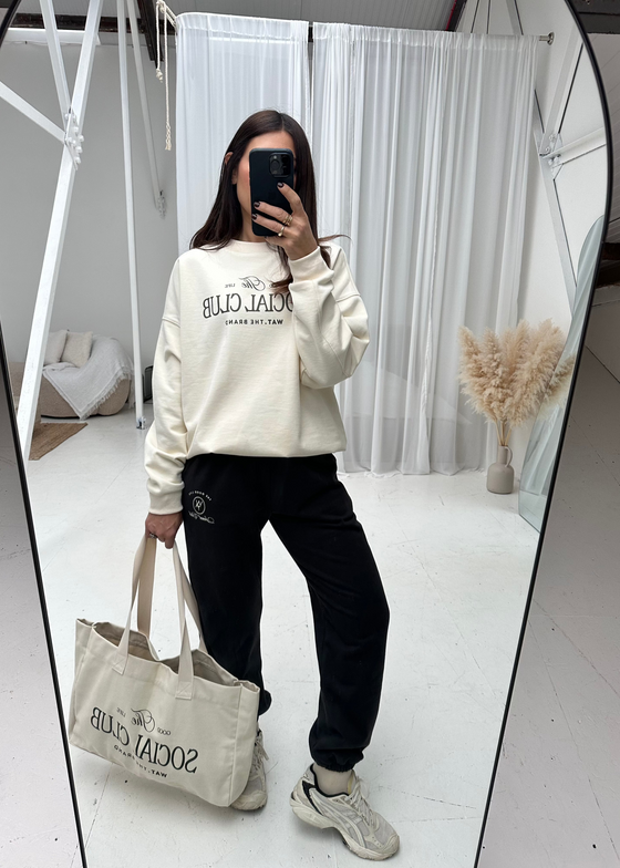 THE SOCIAL CLUB CREWNECK JUMPER - CREAM