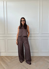 BOXY VEST - BROWN