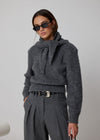 BOUCLE SCARF - DARK GREY