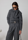 BOUCLE KNIT - DARK GREY