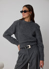 BOUCLE KNIT - DARK GREY