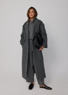 RELAXED WOOL BLEND COAT - CHARCOAL