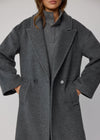 RELAXED WOOL BLEND COAT - CHARCOAL