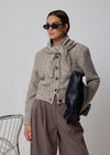 BOUCLE CARDIGAN - MINK