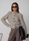 BOUCLE CARDIGAN - MINK