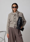 BOUCLE CARDIGAN - MINK