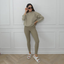  THE ULTIMATE RIBBED LEGGINGS - FAWN
