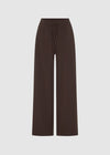 RELAXED RIBBED TROUSERS -  BROWN