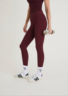 SCULPT RIB LEGGINGS - BORDEAUX