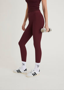  SCULPT RIB LEGGINGS - BORDEAUX