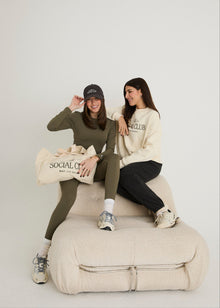  THE SOCIAL CLUB CREWNECK JUMPER - CREAM