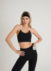 ACTIVE SPORTS BRA - BLACK / WHITE