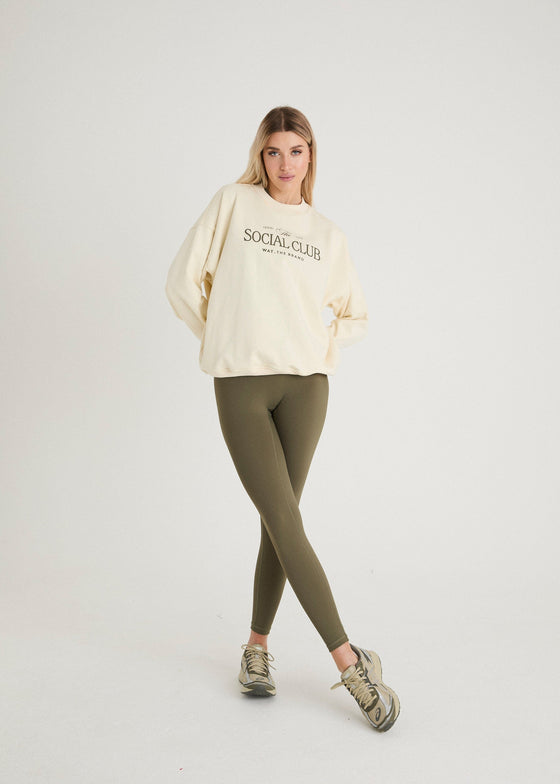 THE SOCIAL CLUB CREWNECK JUMPER - CREAM