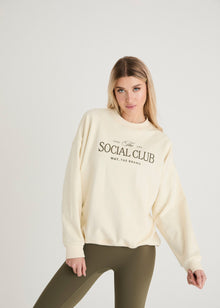  THE SOCIAL CLUB CREWNECK JUMPER - CREAM