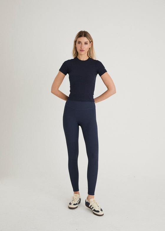 SCULPT RIB LEGGINGS - NAVY