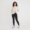 KNITTED V-NECK JUMPER - CHALK