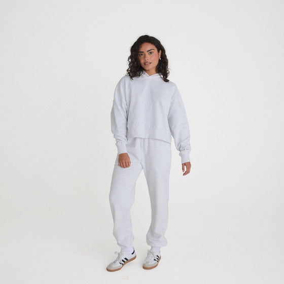 THE ULTIMATE BOXY HOODIE - GREY MARL