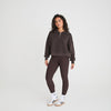 BOXY QUARTER ZIP SWEATSHIRT - BITTER CHOC