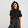 THE CROPPED BOXY TEE - BLACK