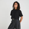 THE CROPPED BOXY TEE - BLACK