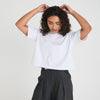 THE CROPPED BOXY TEE - WHITE