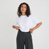 THE CROPPED BOXY TEE - WHITE