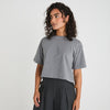 THE CROPPED BOXY TEE - GREY