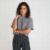 THE CROPPED BOXY TEE - GREY