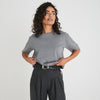 THE CROPPED BOXY TEE - GREY