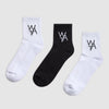 3 PACK LOGO SOCKS - MONOCHROME