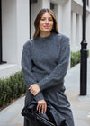 BOUCLÉ KNIT - DARK GREY