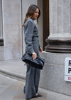 THE SIGNATURE WIDE LEG TROUSERS - GREY PINSTRIPE