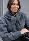 BOUCLÉ SCARF - DARK GREY