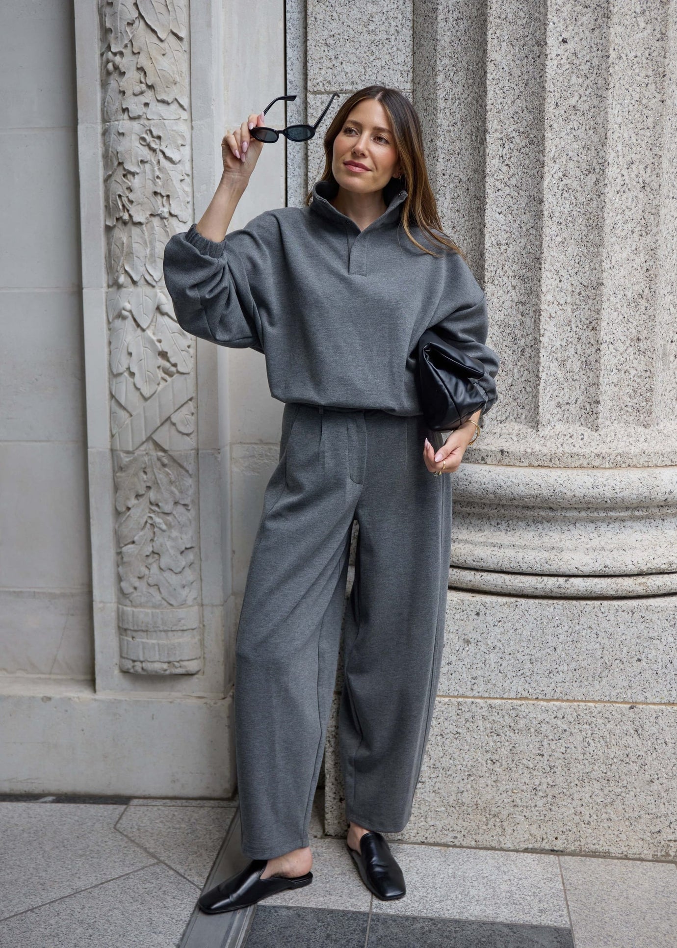 THE TRAVEL TROUSER - DARK GREY MARL – WAT THE BRAND
