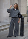 FUNNEL NECK BOMBER - SLATE