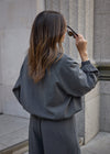 FUNNEL NECK BOMBER - SLATE