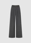 THE SIGNATURE WIDE LEG TROUSERS - GREY PINSTRIPE